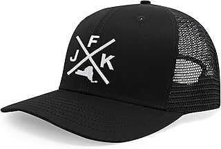 State City Trucker Hat for Men and Women, Adjustable Snapback Baseball Cap with Embroidered Cross Logo