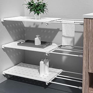 Estantes Ajustables para Armario, Estantes Expandibles, Estante de Armario, Separador de Telescópicos Sin Clavos para Co...