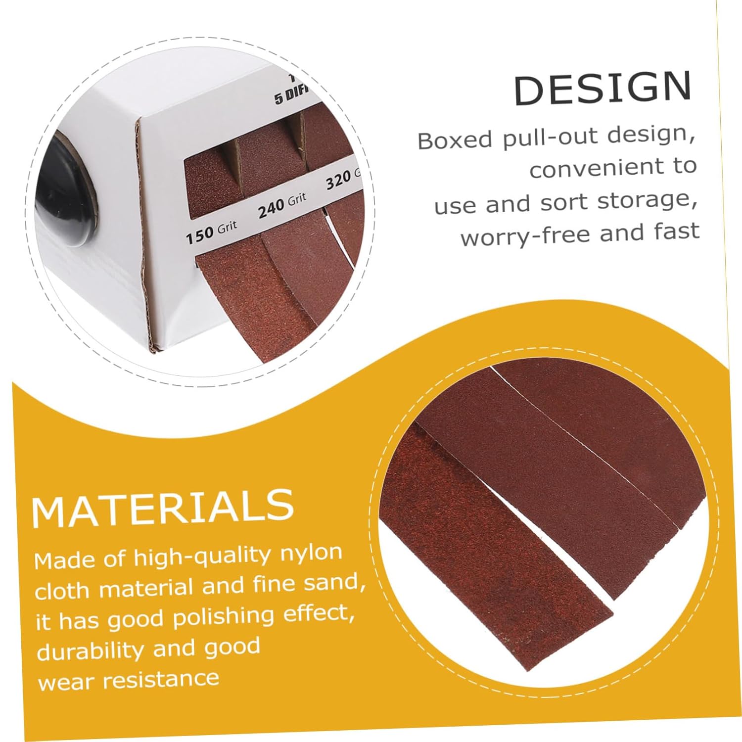 KICHOUSE Drawable Abrasive Roll for Polishing and Grinding Sandpaper for Finishing for Fine Sanding and Detail Work
