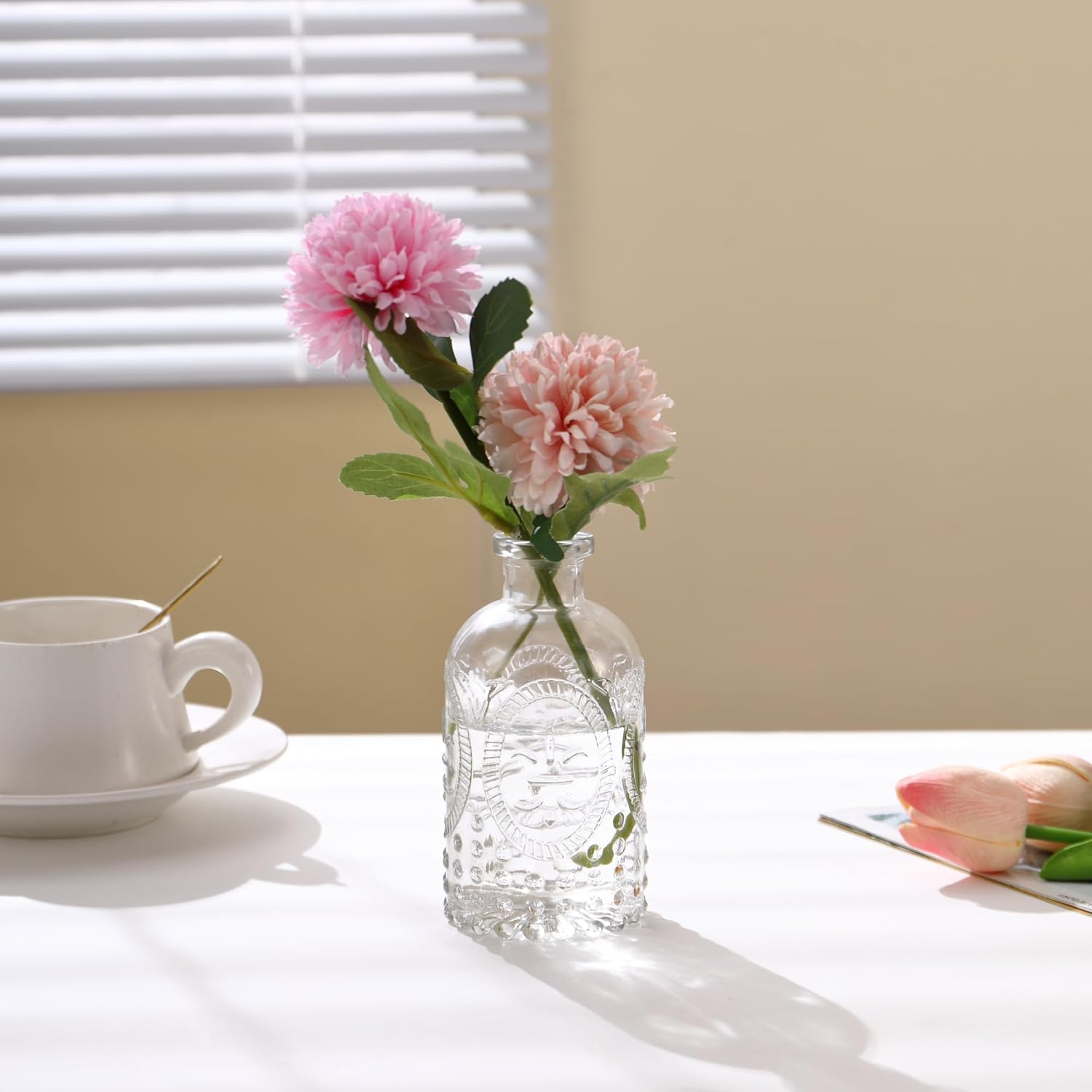 Glass Bud Vases Set of 60, Small Glass Vase for Flowers, Clear Small Vases for Centerpieces, Vintage Bud Vase in Bulk for Wedding, Party, Events, Reception, Home Decor