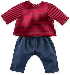 Corolle- Marinière & Pantalon pour poupon 30cm Ropa de muñeca, sólido, Color Azul (110390)