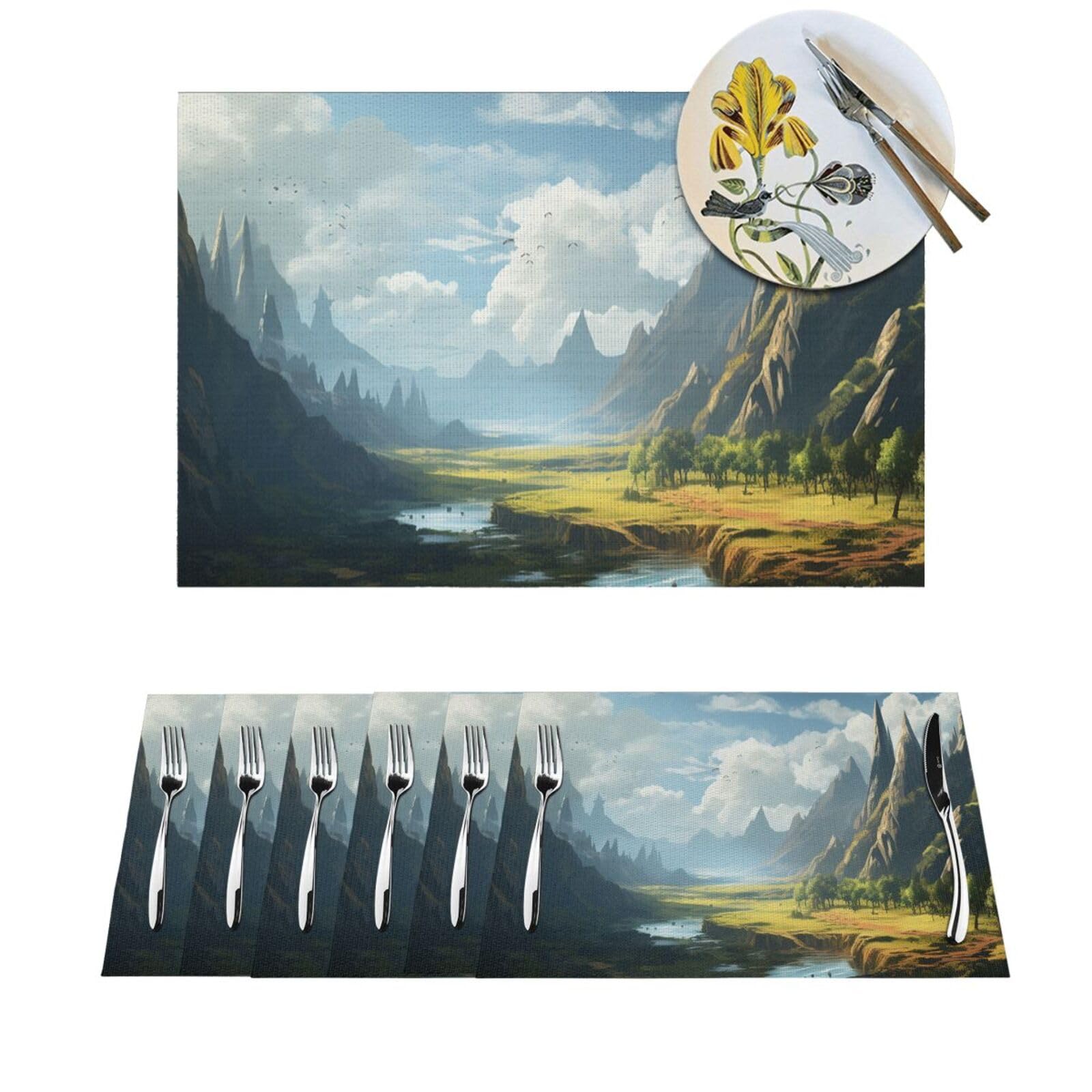 Set de table thermorésistant en PVC lavable 30x45 cm | Lot de 4