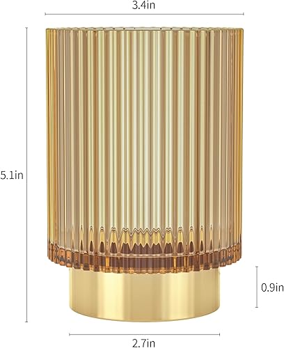 Miniatura 5 de CANITORON Soporte para brochas de maquillaje, organizador de brochas de maquillaje cosmético de vidrio, soporte de almacenamiento para brocha de