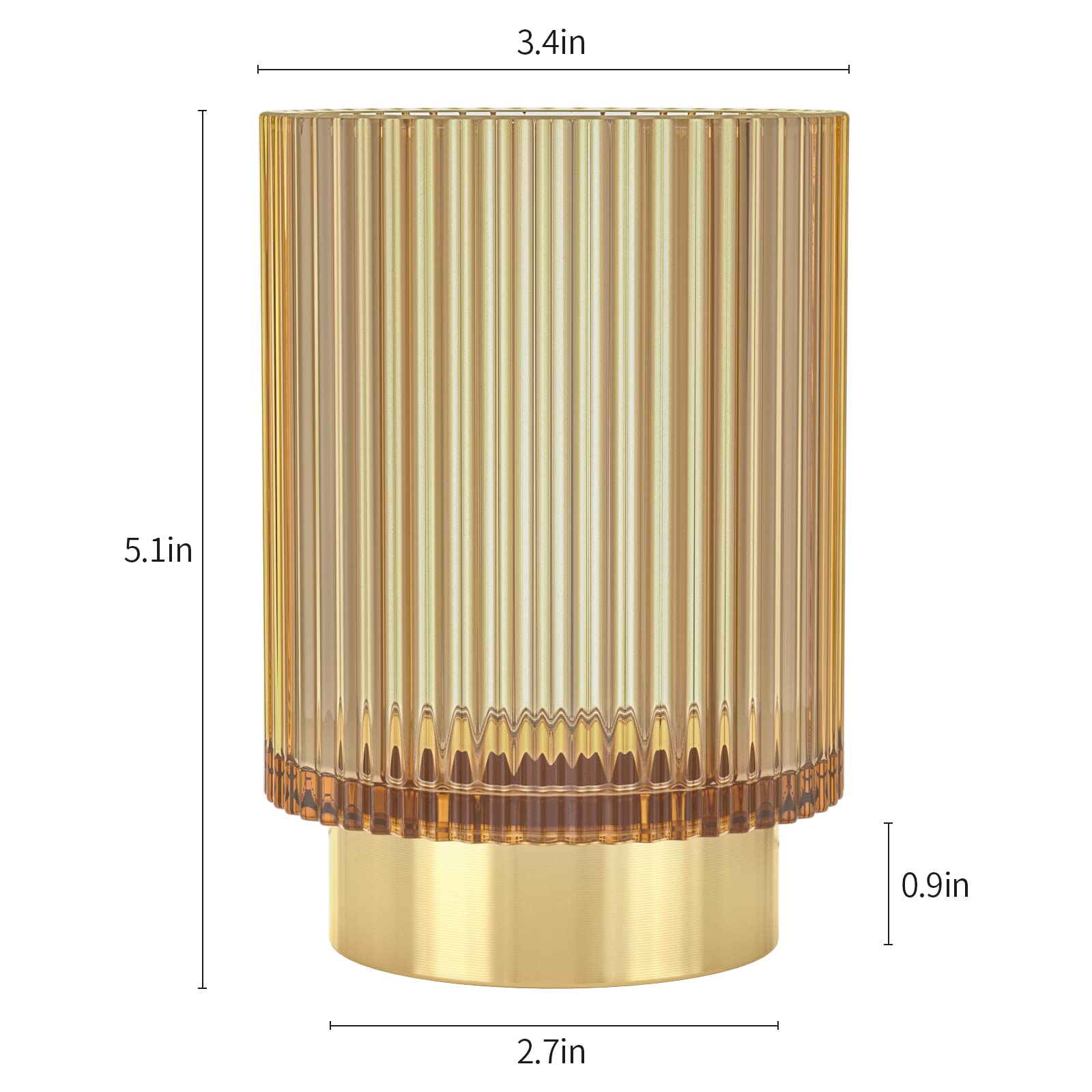 CANITORON Make-up-Pinselhalter, Glas-Kosmetik-Pinsel-Organizer, Aufbewahrungshalter für Pinsel, Stift, Bleistift, Eyeliner, Badezimmer-Theke, Kommode, Schlafzimmer, Büro-Aufbewahrungsbecher