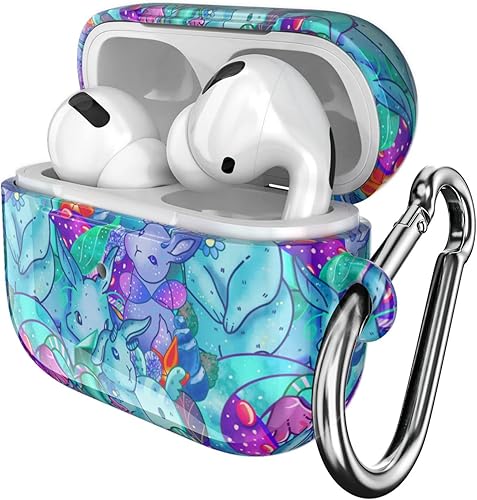 Miniatura 7 de Funda compatible con Airpods Pro y Pro 2 Airpods 3-2-1 Gen Sugar Skull Cover con llavero portátil Calavera Lock Clip protector de plástico carcasa