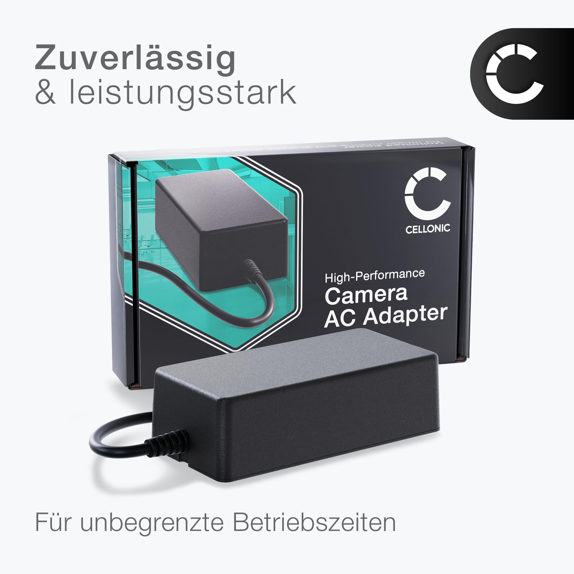 CELLONIC Adapter sieciowy kompatybilny z Canon EOS R50, R100, R10, 77D, M6 | ACK-E18, AC-E6N + DR-E18 + DC Coupler (akumulator Dummy), ok. 3 m, 100-240 V, zasilanie ciągłej kamery, do Canon AC-E6
