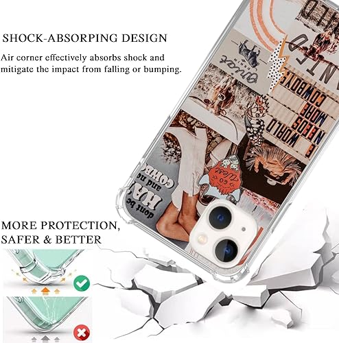 Miniatura 4 de Funda de collage vintage de vaquero para iPhone 13 Mini, funda protectora de TPU para iPhone 13 Mini para niñas, mujeres y hombres, funda protectora