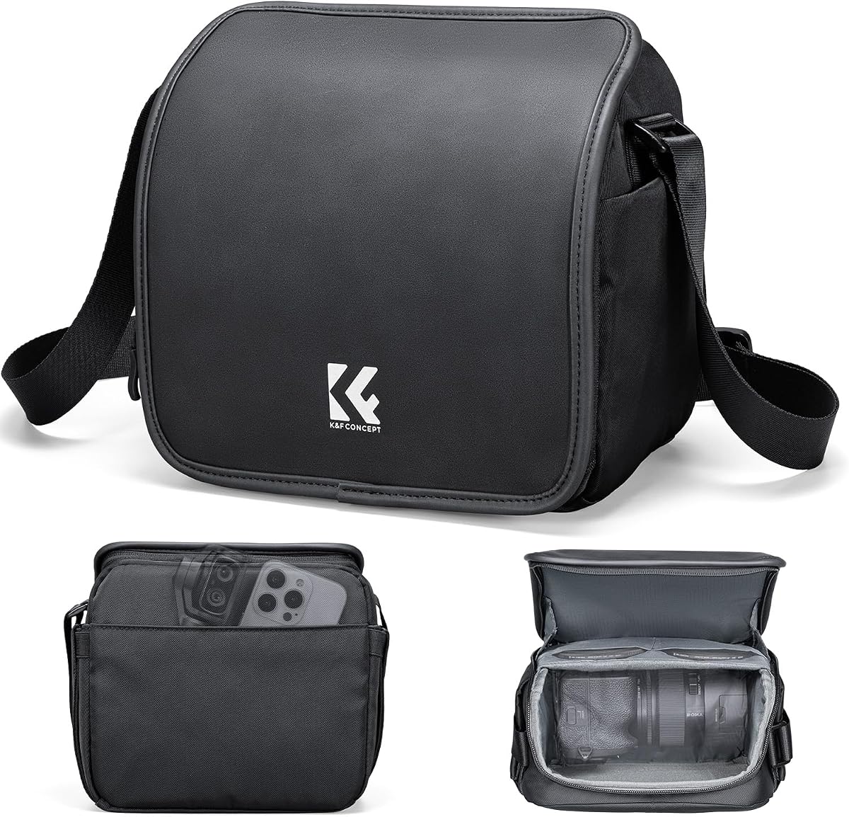 Camera Bag, Small Camera Sling Bag | Lightweight, Water-Resistant, 2in1 Everyday Bag,Compatible with Sony /Canon/Nikon/Fujifilm, BS20