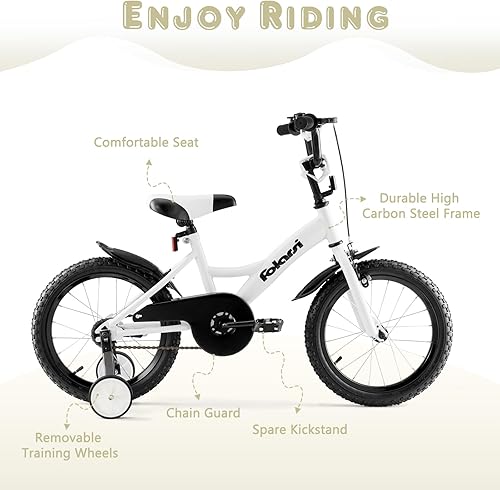 Miniatura 5 de Bicicleta para niños de 14, 16, 18 pulgadas, bicicleta para niños de 3 a 9 años, bicicleta para niños con ruedas de entrenamiento de campana, varios