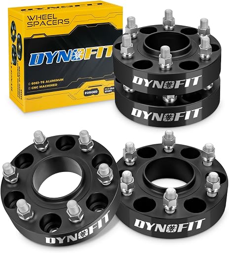 Dynofit 1.5 Inch Wheel Spacers 6x5.5 (6x139.7) for Silverado Sierra 1500, 78.1mm Hub Centric, M14x1.5 Studs, 4-Pack 6-Lug Forged Tire Spacers for Chevy Tahoe/Suburban, GMC Yukon, Cadillac Escalade