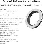 SmallRig Vibe P30 67mm Ring LED Video Light, Compact Powder-Size Bi-Color Light with High CRI ≥90, Compatible for 67mm Phone Mounts/Cases/Lenses, for Content Creation, Live Streaming, 4873