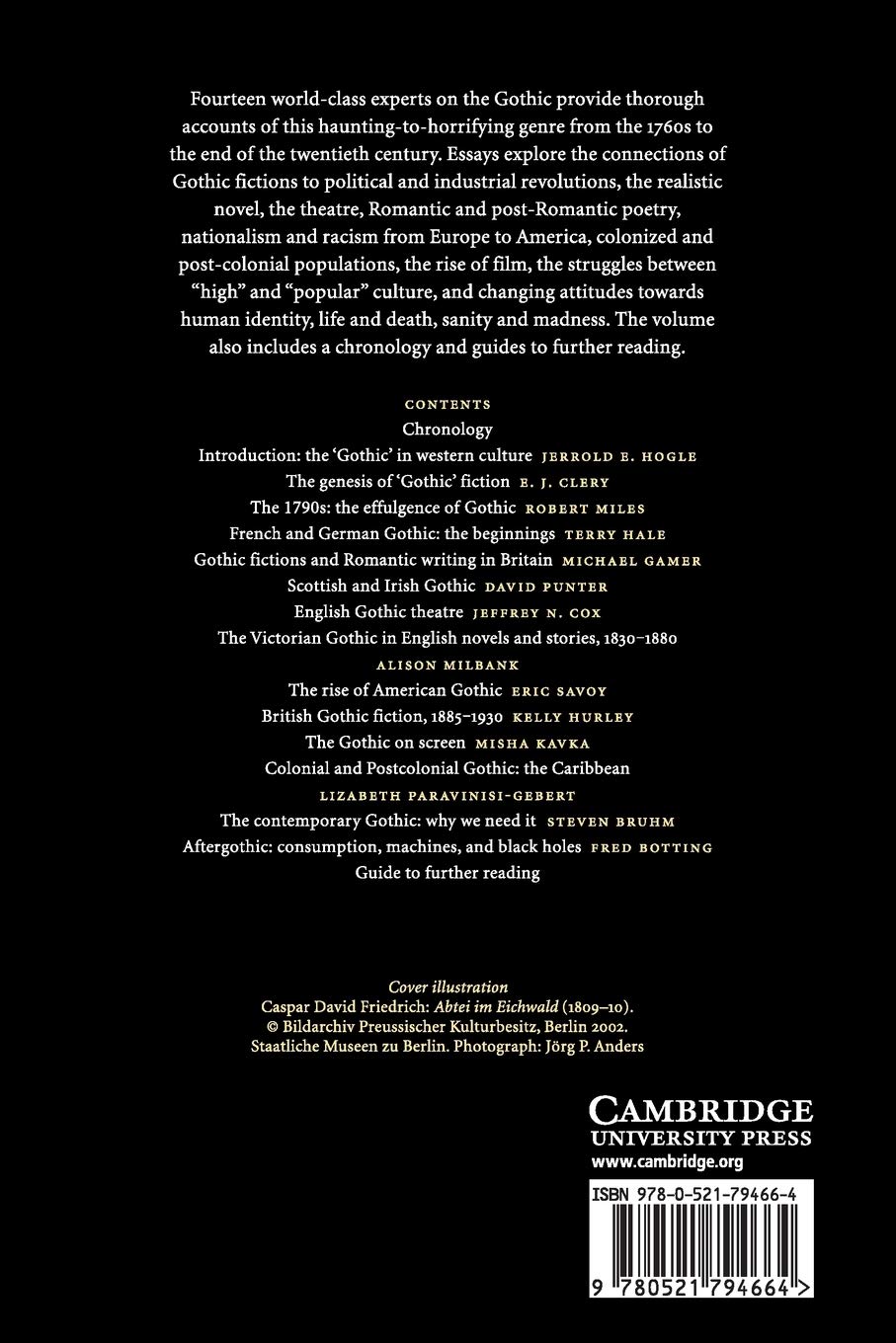 The Cambridge Companion to Gothic Fiction