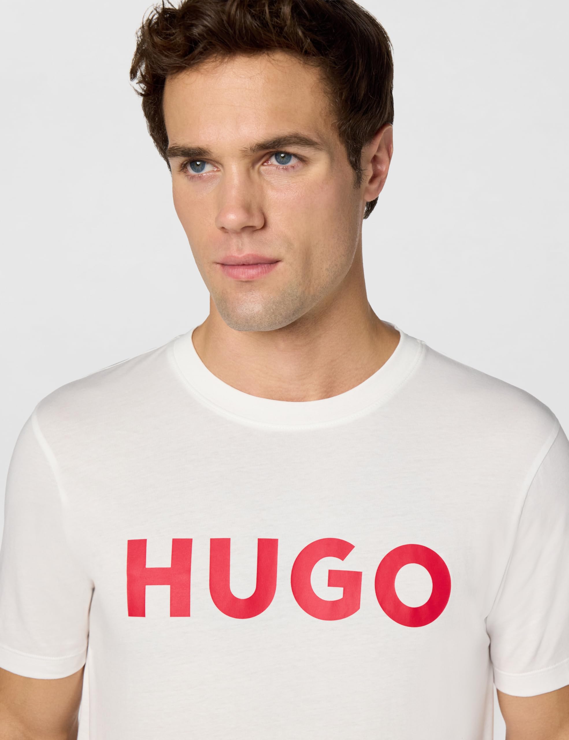 HUGO Mens Print Logo Short Sleeve T-Shirt, Ultra White, XX-Large US
