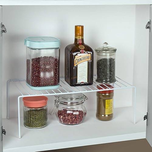 Miniatura 6 de Organizador de armario de cocina paquete de 2, estante de almacenamiento para armario de cocina