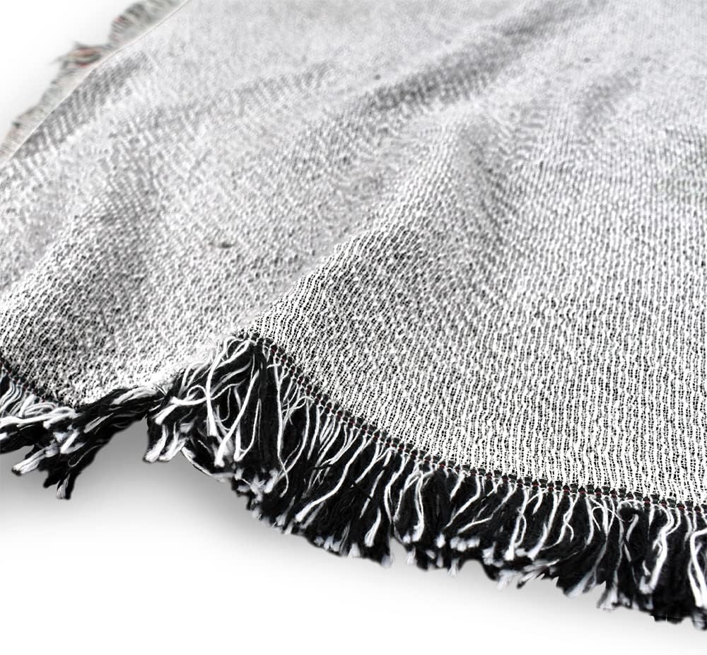 LOGOVISION Pink Floyd Blanket, 50"x60" Wish You were Here Woven Tapestry Cotton Blend Fringed Throw