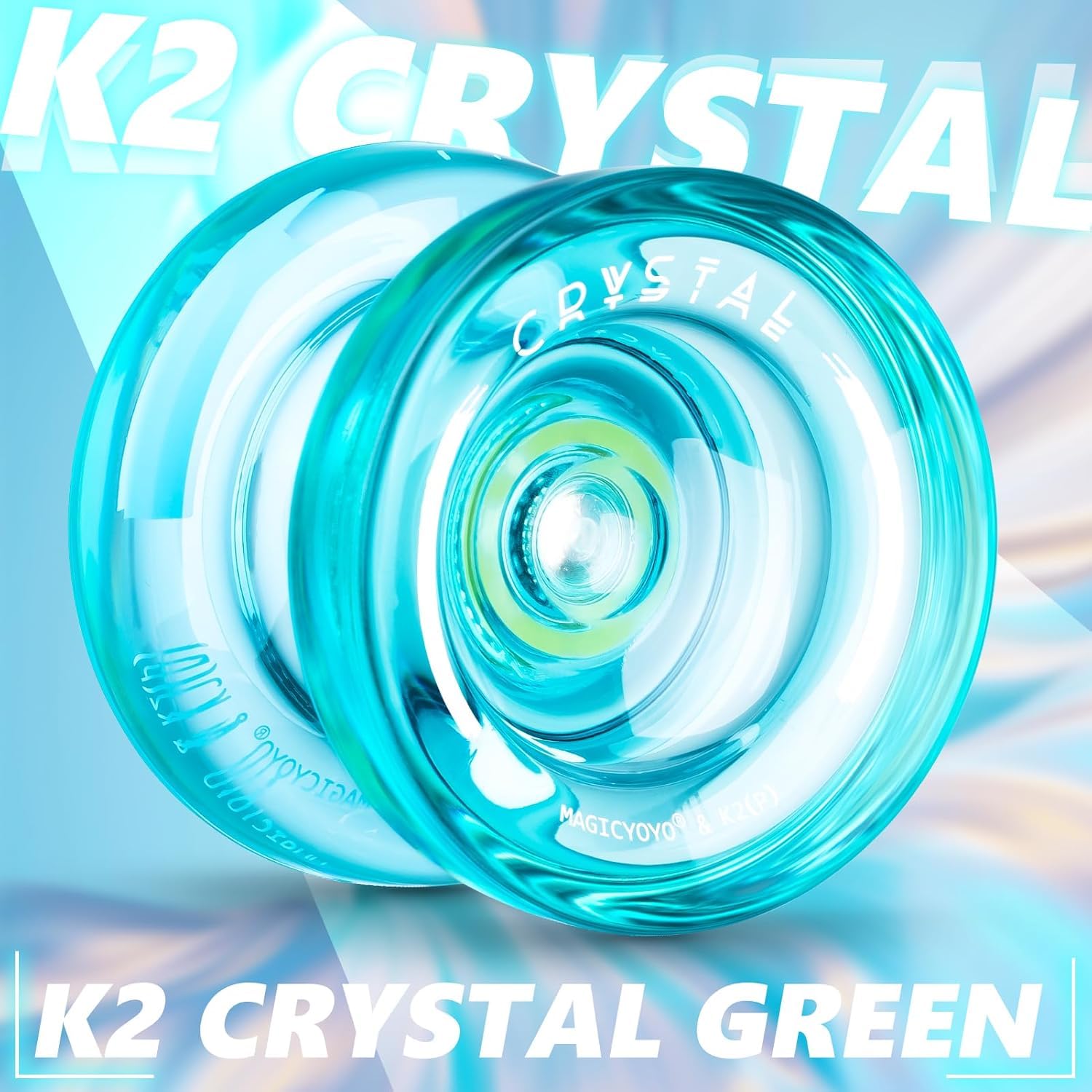 The Autostory Magic Yoyo K2 Plus Crystal Green – Dual Purpose Responsive & Unresponsive Yoyo for Beginners & Pros, Includes KK Bearing, Removal Tool, Bag & 12 Strings – Yo-yo Set for Kids & Adults - Image 5 thumbnail