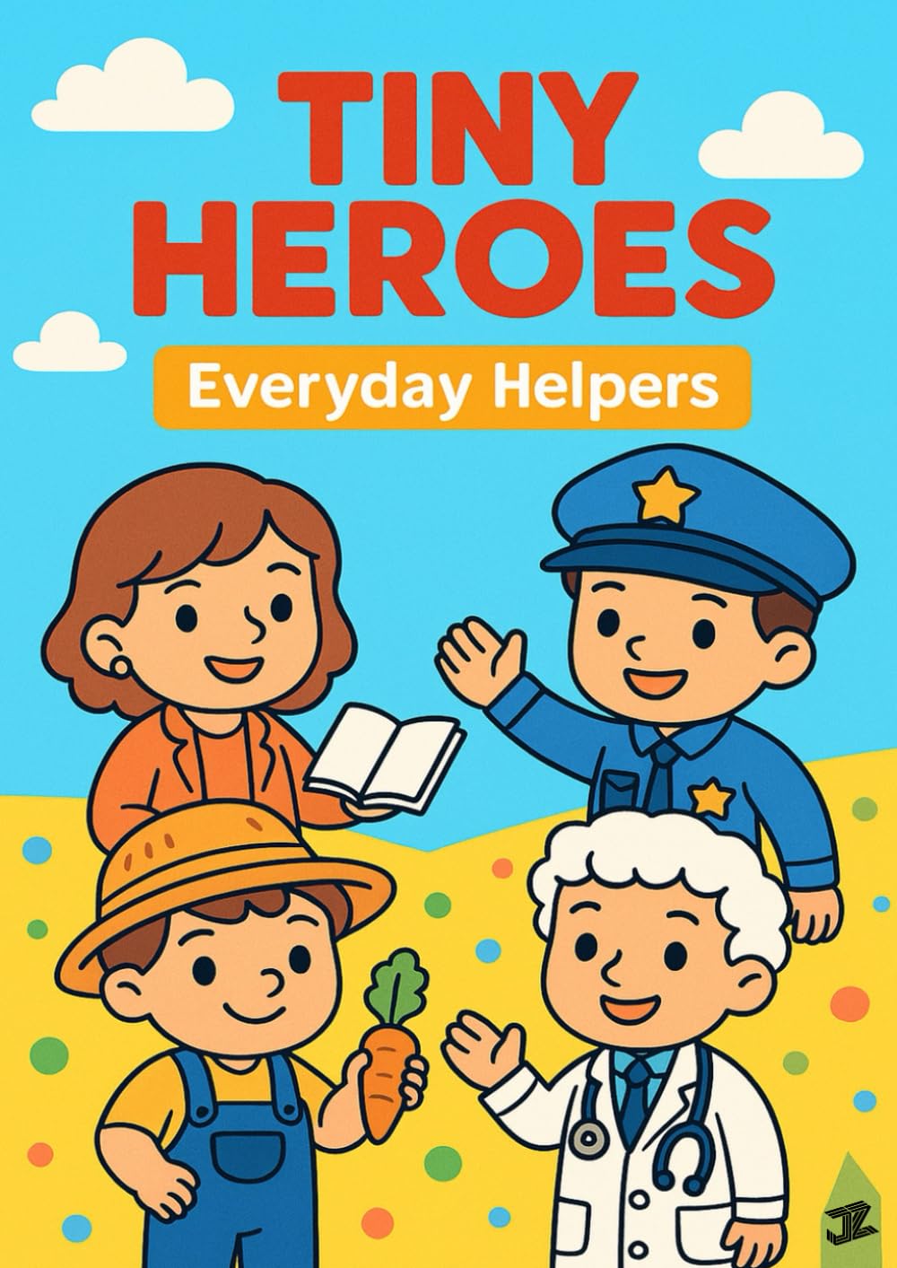 Tiny Heroes: Everyday Helpers Coloring Book: 30+ Cute Coloring Pages Featuring Everyday Community Helpers — Teachers, Doctors, Police Officers, ... & More Inspiring Jobs for Kids Ages 3–7