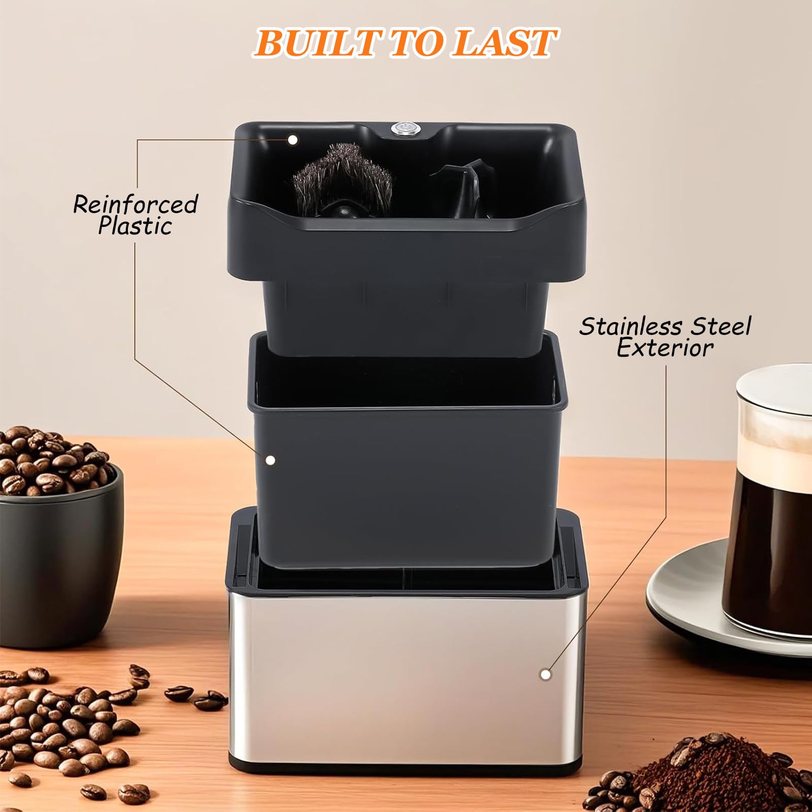 Limpiador eléctrico automático de portafiltros, Caja para posos de café Espresso, Herramienta de Limpieza práctica para el hogar y Uso Comercial.