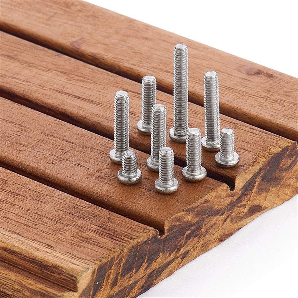 Viti autofilettanti, 20 viti a testa cilindrica a croce M5 M6, in acciaio inossidabile, viti per legno (14 mm, M6, 20 pezzi)