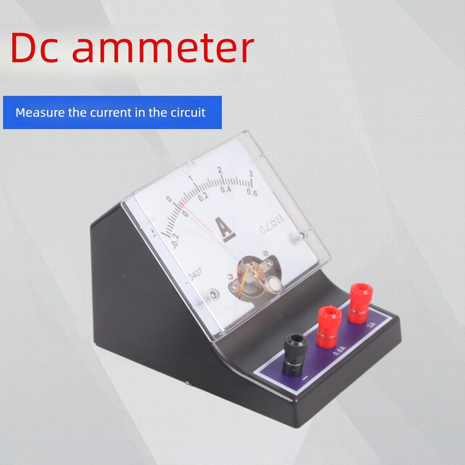 Ammeter Voltmeter Set,DC 0-0.6A/0-3A 0-3V/0-15V Analog Pointer Meter,Circuit Experiment Physics Teaching Equipment, Educational Electric Measurement Tool for Students Teachers Lab