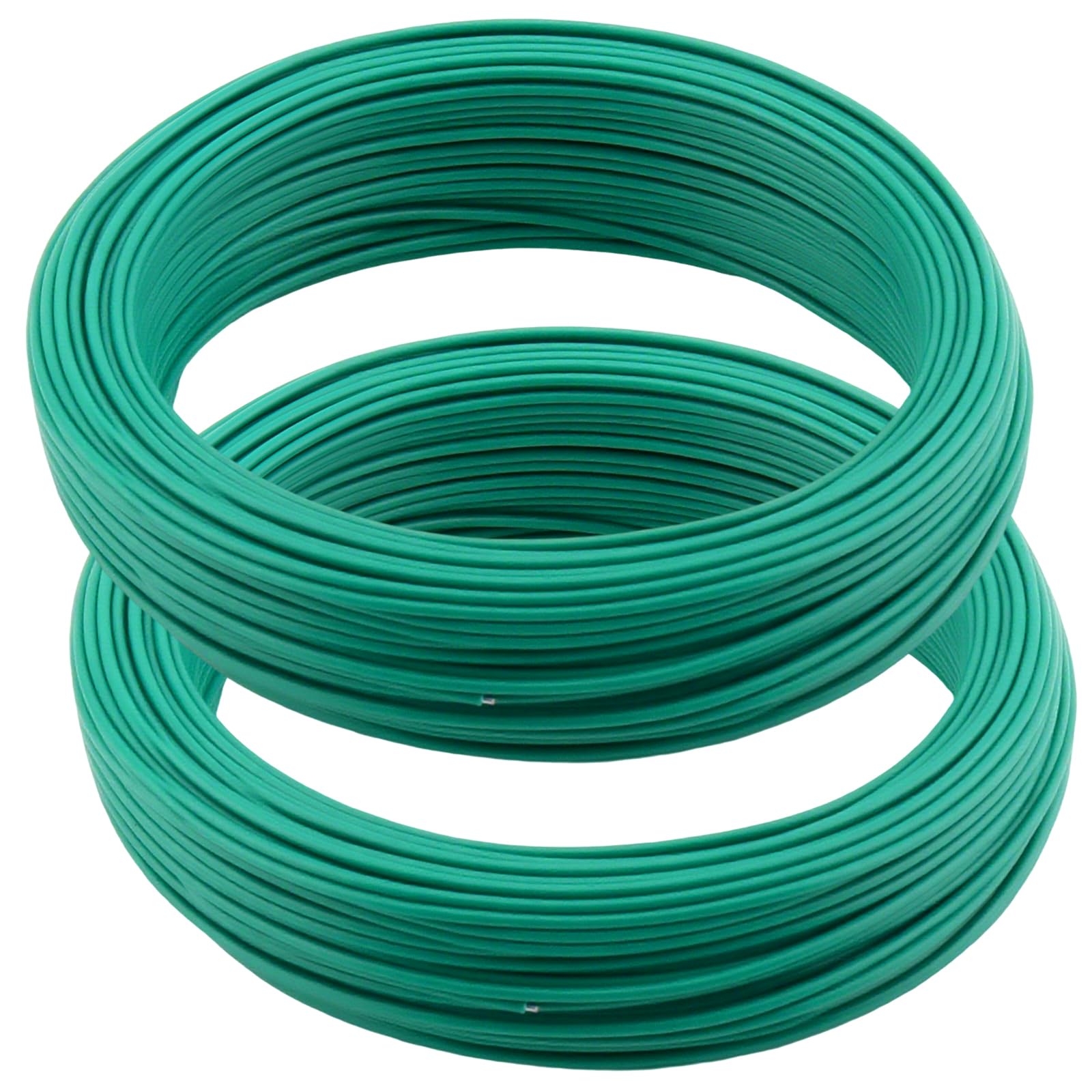 FUNSUEI 2 Rotoli di Filo da 2 mm x 50 m, 100 m, Colore Verde, Filo da Giardino per Piante e Bonsai per Recinzione a Rete Metallica, Piante pomodori, Verde