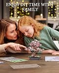 Rowood 3D Puzzles en bois pour adultes,DIY Ensemble de collection botanique de cerises Blossom Bonsai Tree,Craft Kit Cadeau pour adulte pour Noël Anniversaire Action de grâcesJour-Sakura Bonsaï