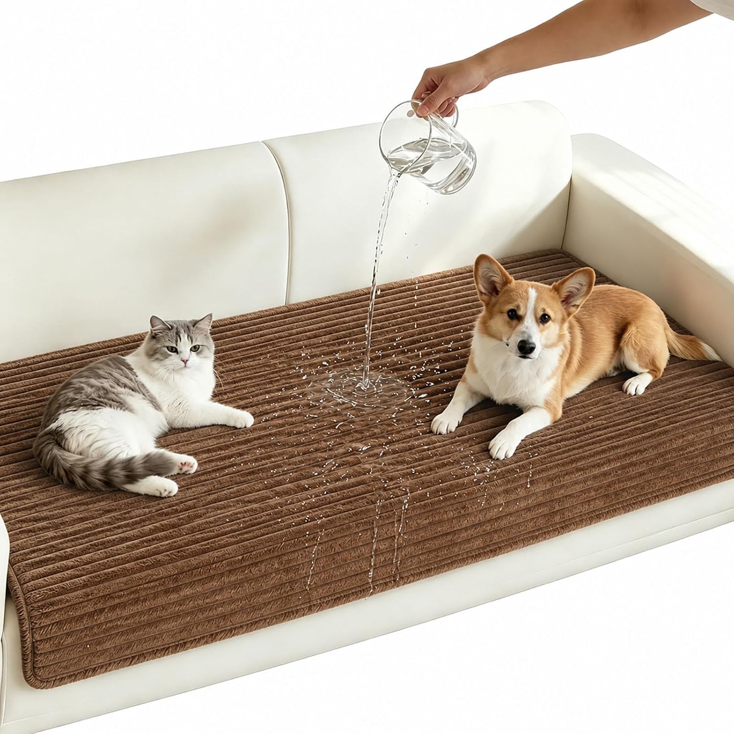 70.9 x 35.4 Inch Waterproof Couch Cover, Non Slip Washable Pet Proof