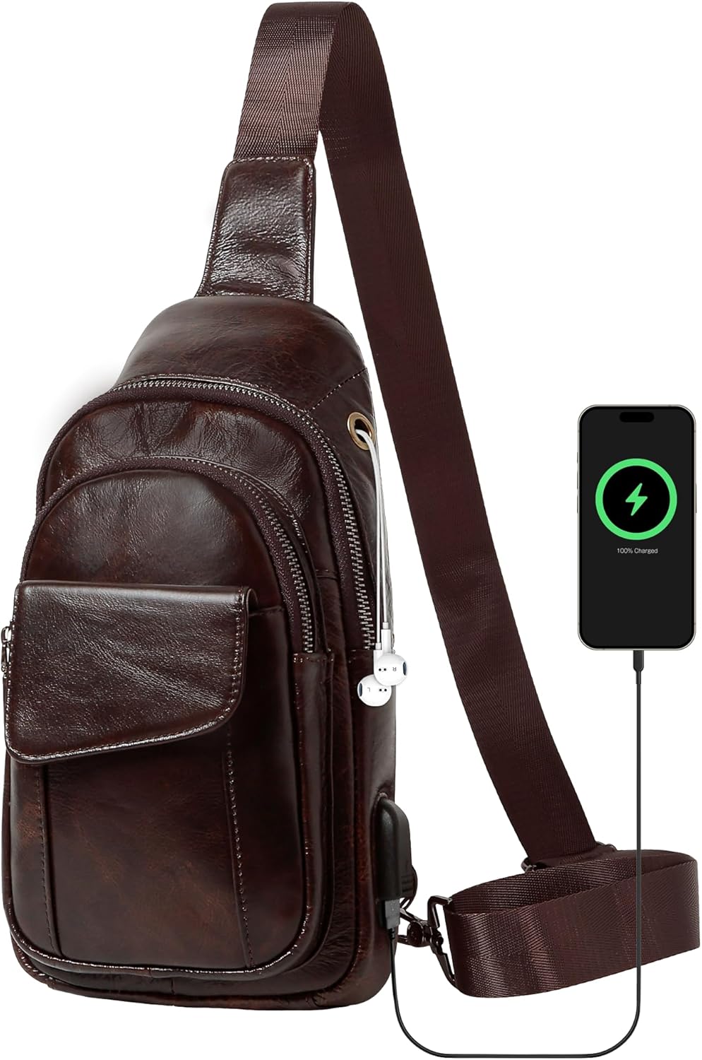 フェリージ ボストンバッグ ナイロン レザー ブルー 出張 旅行カバン