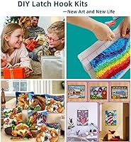 Vista 5 de Lindos kits de gancho de ganado de vaca de las tierras altas, cojín de hilo de ganchillo preimpreso, costura, kit de gancho y pestillo