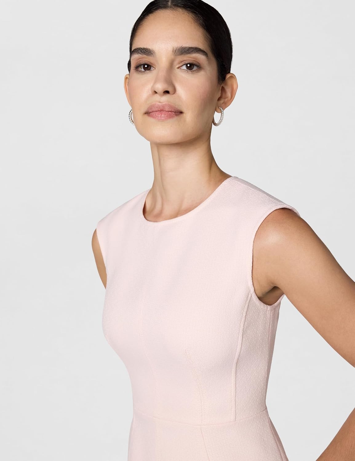 Eliza J Womens Cap Sleeve High Neck Fit & Flare Midi Dress - Image 4