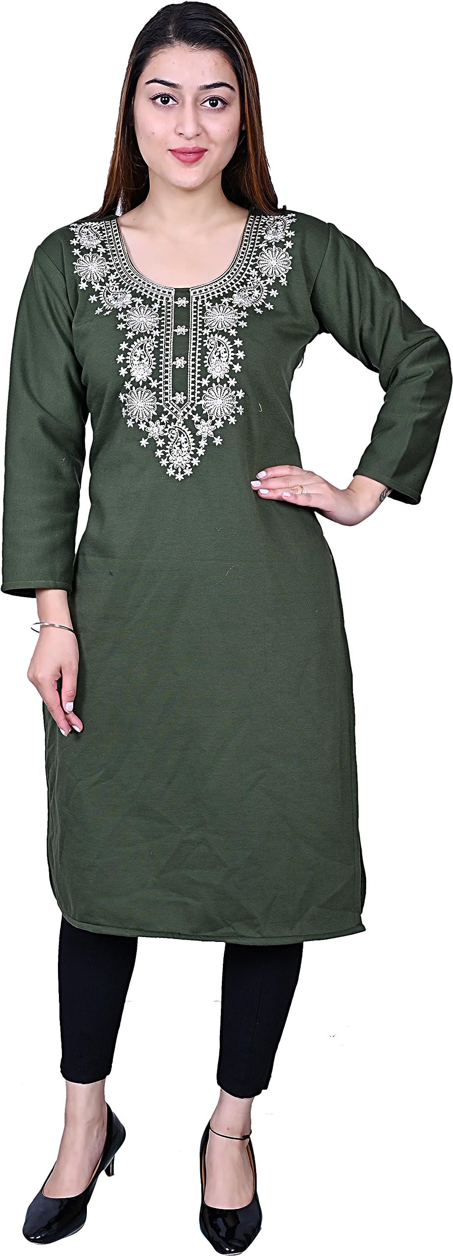 Bowden & Cahill Women Embroidered A-line Kurta | B&C-410_P