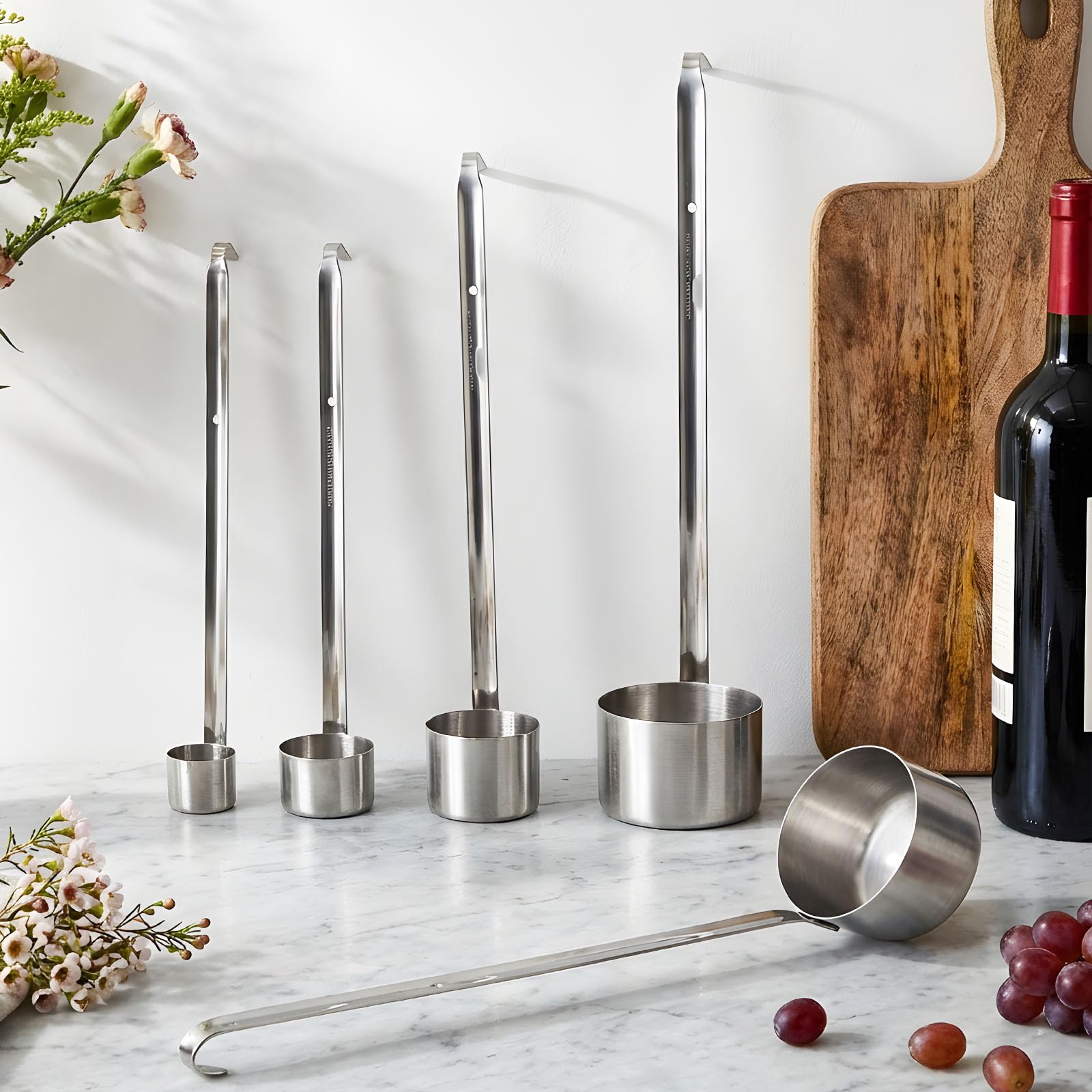 Cucchiaio Dosatore per Vino Mestolo per Vino In Acciaio Inossidabile Cucchiaio per Mestolo per Vino Cucchiaio per Versare La Birra con Gancio Mestolo 25ml/50ml/125ml/250ml/500ml(500ML)