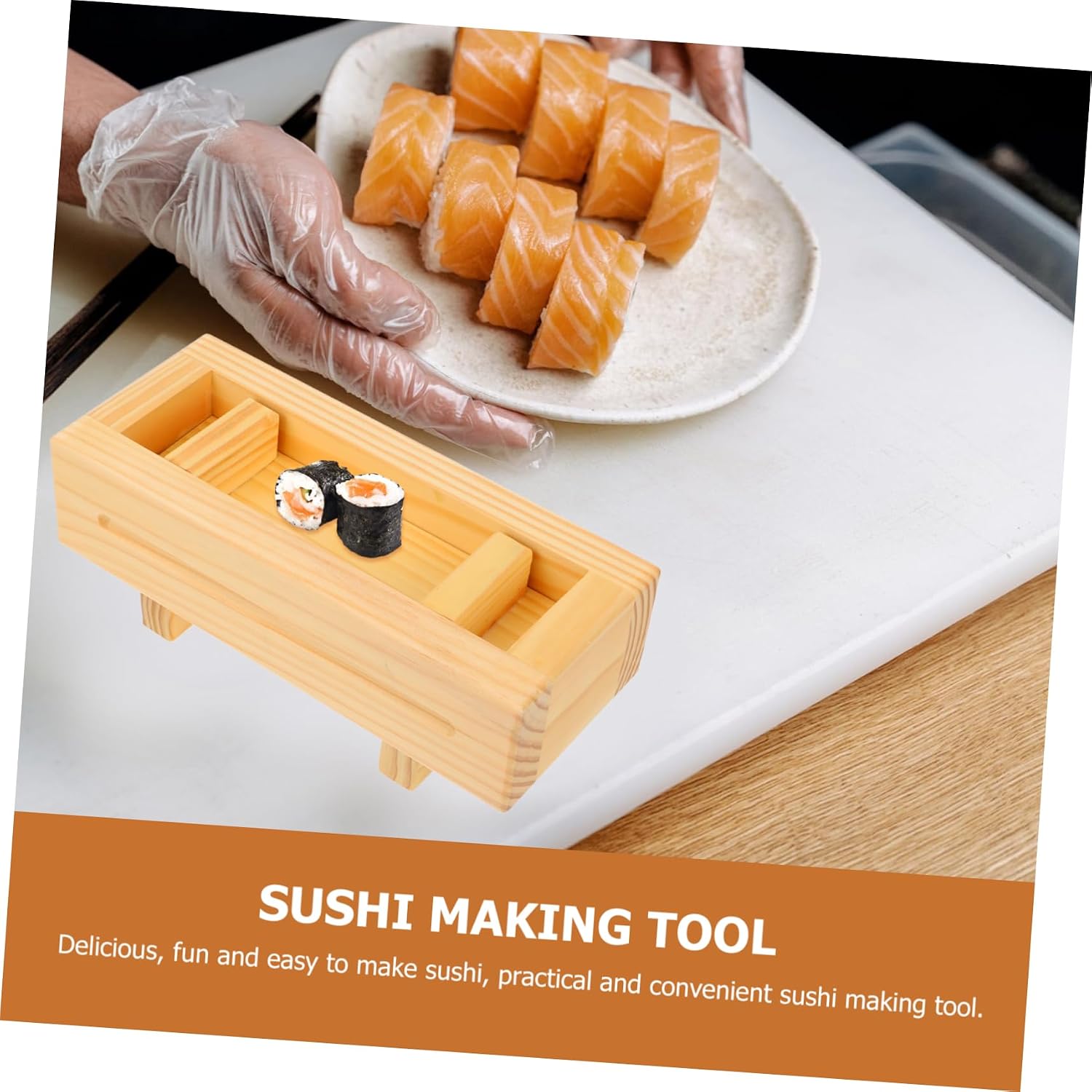 GLEAVI Diy Sushi Maker Mold Practical Sushi Rolling Tool for Home and Restaurants Use Vegetable Rice Ball Mold for Creative Making Lovers