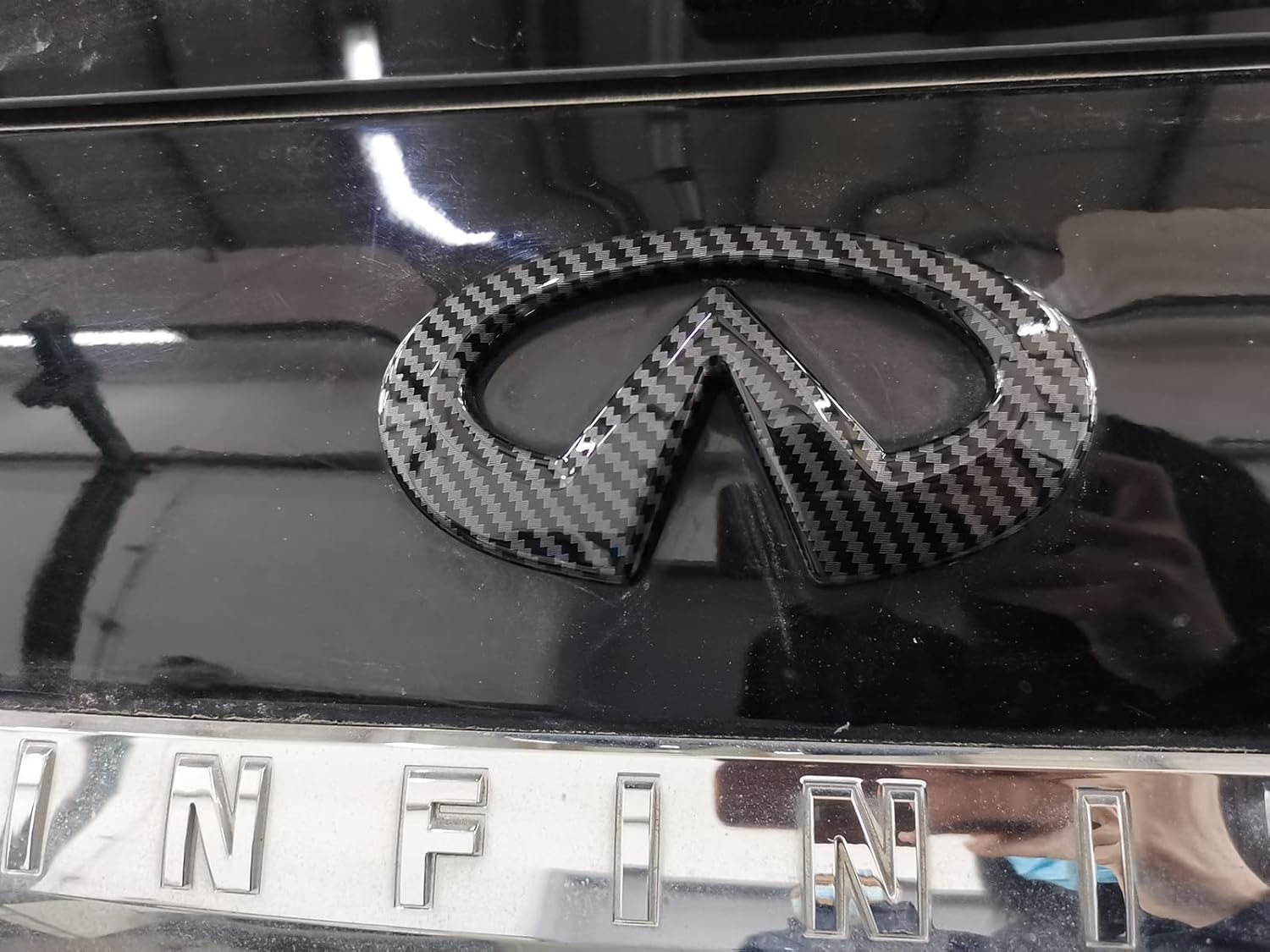 for Infiniti QX60 JX35 Carbon Fiber Car Mark Cover Trim Accessories for 2011-2020 Infiniti QX60 JX35