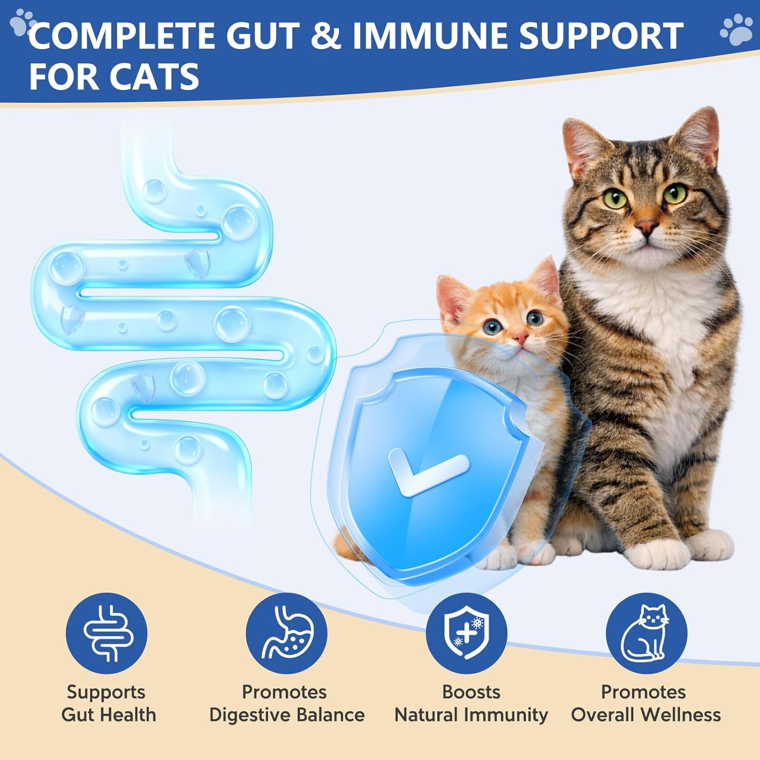 lvermect Liquid for Cats, DewoMax for Cat & Kitten Gut Health, Broad Spectrum Digestive & Immune Support, 3.4oz (100ml)