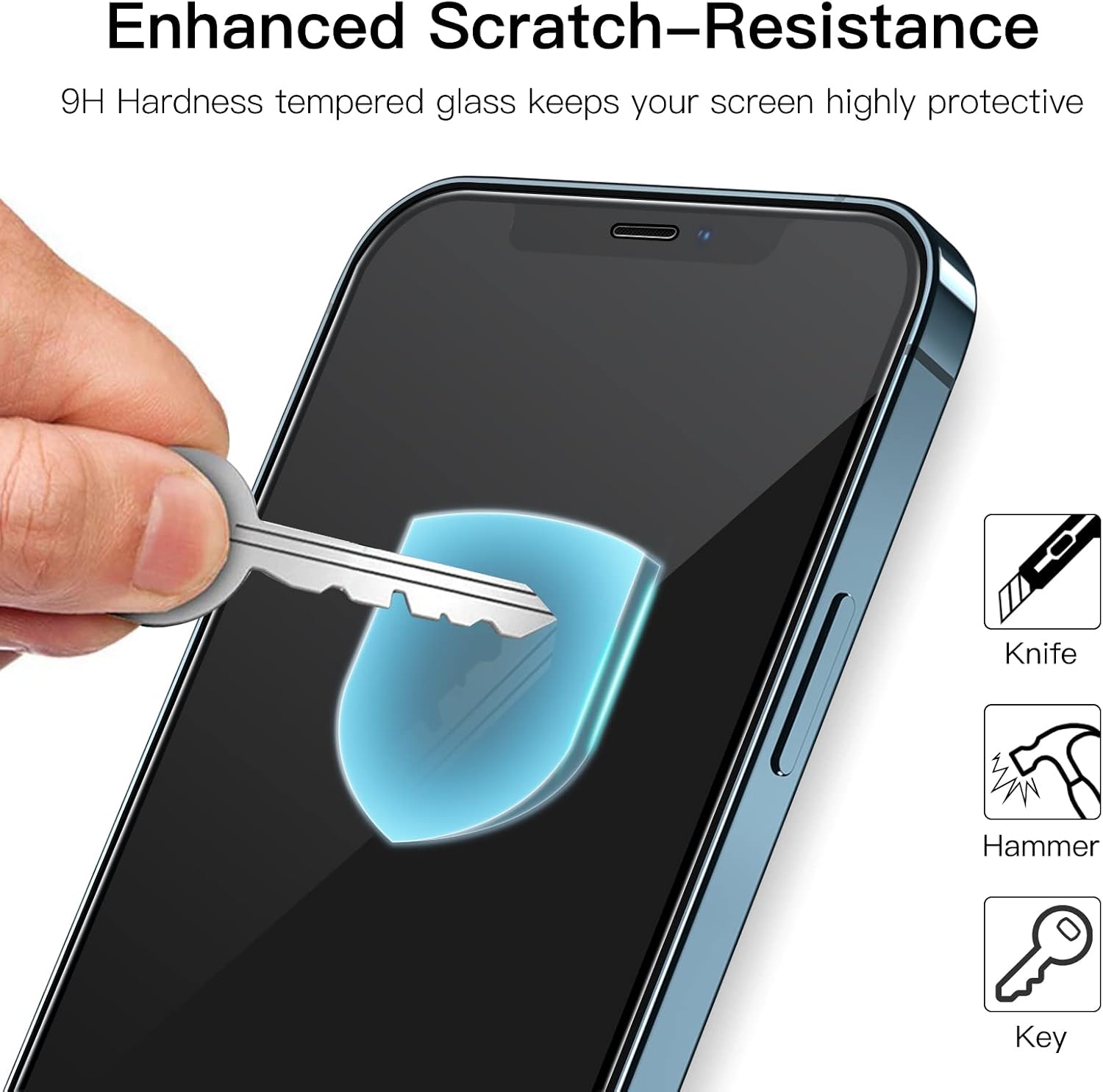 JETech Full Coverage Screen Protector for iPhone 12 Pro Max 6.7-Inch, Black Edge Tempered Glass Film with Easy Installation Tool, Case-Friendly, HD Clear, 3-Pack