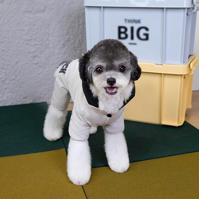 Foto 4 de 8 de Izefia Abrigo de Perro Ropa para Mascotas Traje a Prueba de Viento Abrigos de Tiempo FrÍO Chaqueta Buena…