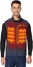 ORORO Men's Heated Vest with Battery, Lightweight Heating Fleece Vest (Charger Not Included)