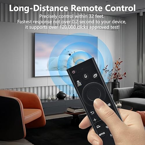 Miniatura 6 de Fourmor Control remoto por voz original - BN59-01385A para televisores inteligentes Samsung 2021 y 2022 y 2023. También BN59-01385B BN59-01242A
