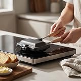 Annadue Dwustronna Prasa do Kanapek Grill Patelnia Obracana (Black Pan | Dwustronny grill, powłoka nieprzywierająca, sto