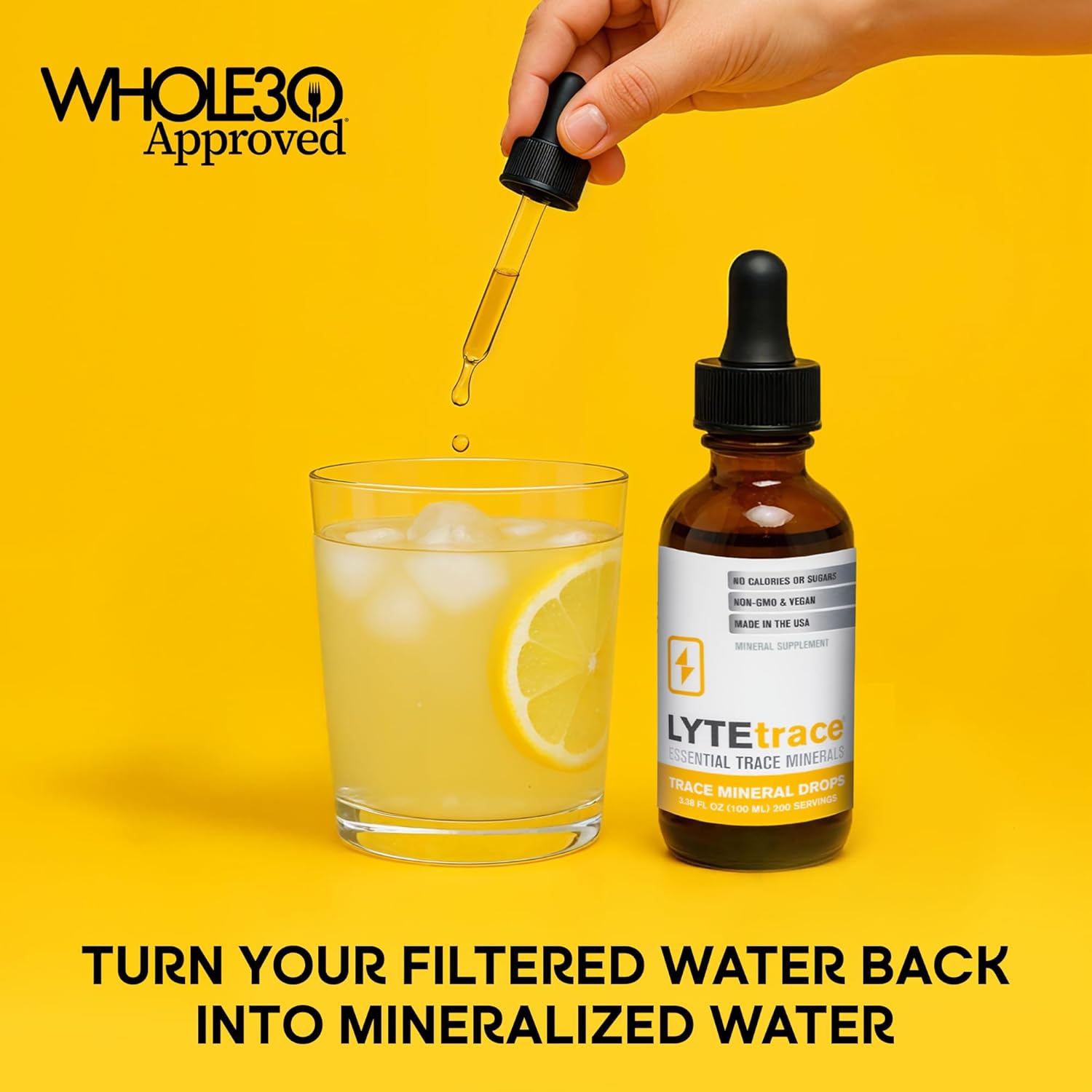 LyteLine Trace Mineral Drops 100ml x 200 Servings - Max-Absorption Ionic Natural Sodium Free Trace Minerals Concentrate to Balance The Body's pH - Non-GMO, Vegan, Kosher, and Keto Friendly - Image 7