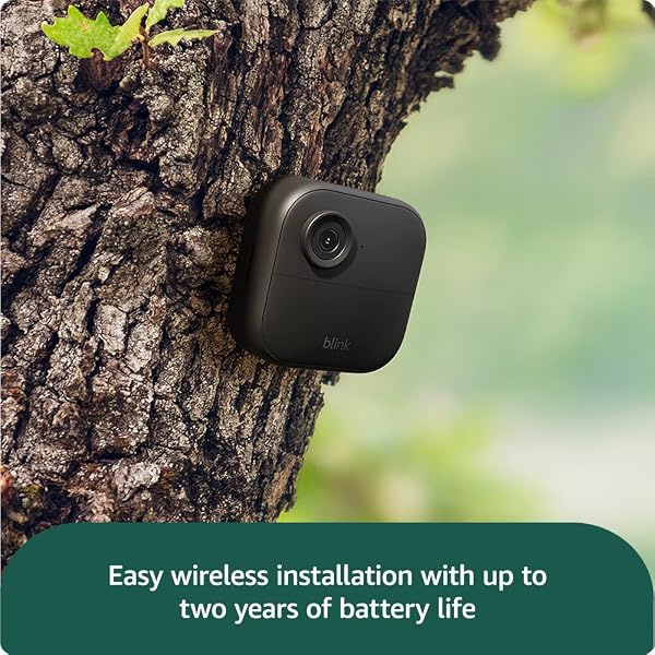 Blink Outdoor 4 camera – Wireless HD smart security camera, two-year battery life, enhanced motion detection, works with Alexa - 1 camera system with Sync Module Core incl. - IP65 - 2