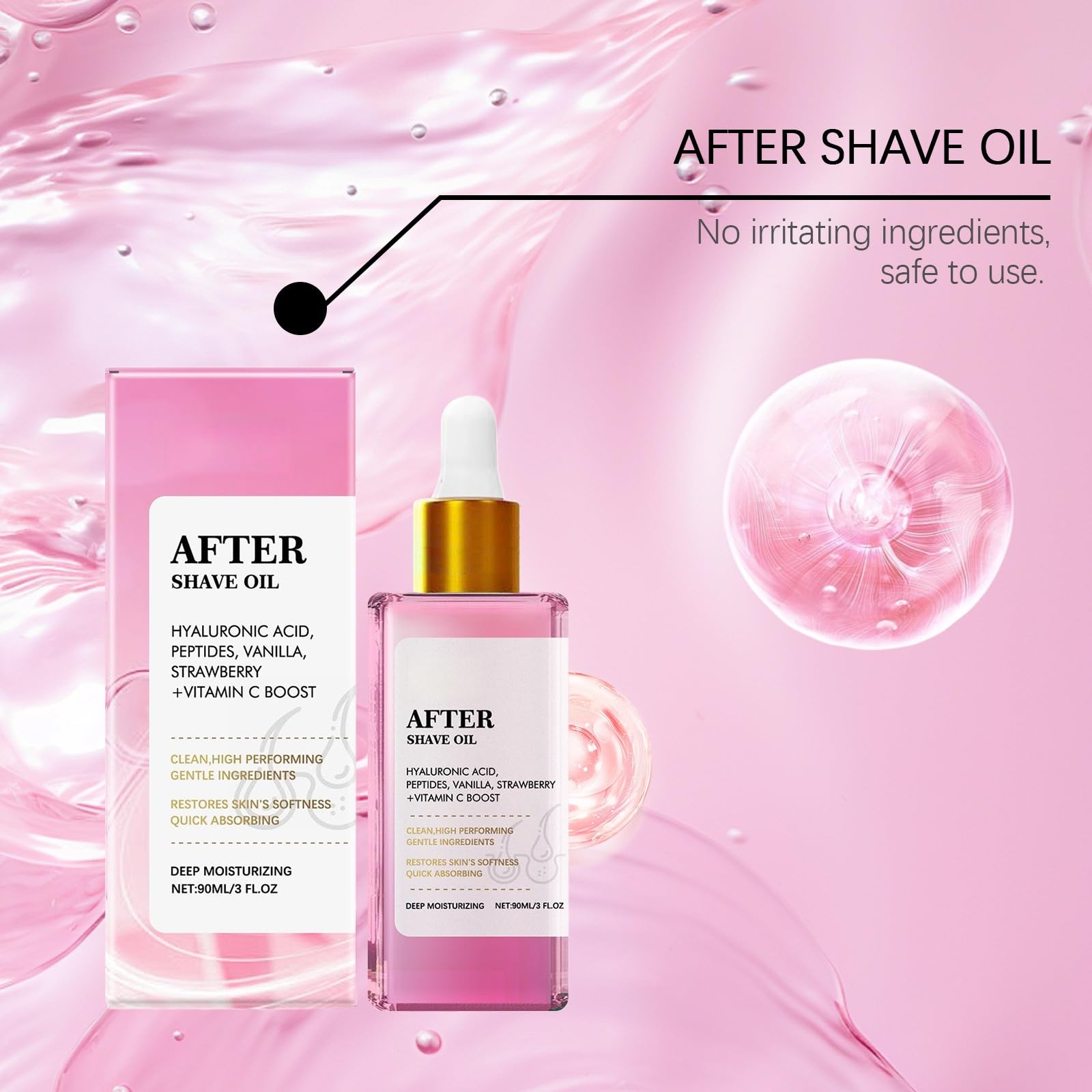 Aceite Cuidado Después Afeitado Mujer Fresa, Calmante Hidratante Tras Depilación, Con Emolientes Para Piel Delicada, Para Piernas Brazos Zona Bikini, Reduce Enrojecimientos Irritaciones Cutáneas, 01 — view 6