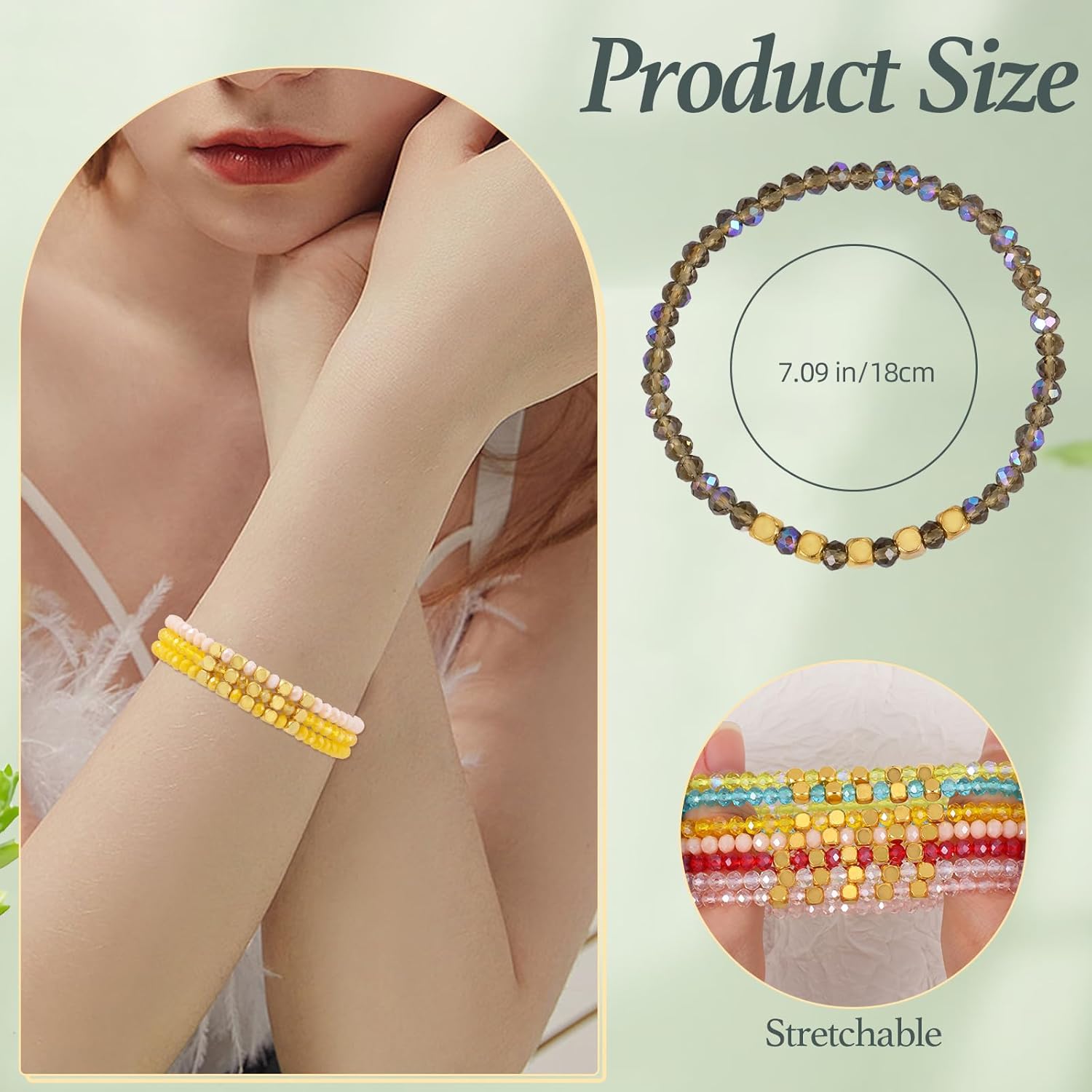 Ornaland 30 Pcs Beaded Bracelets Surfer Stretch Bracelets Set Colorful Glass Beads Bracelets Stackable Boho Bracelets Beach Friendship Bracelets Wrist Jewelry for Women - Image 2