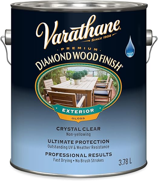 Varathane Water based Diamond Wood Finish Outdoor in Gloss Clear, 3.78L