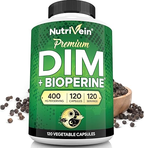 Miniatura 6 de Nutrivein Paquete de suplementos premium DIM y berberina suplemento de berberina y DIM de alta absorción con bioperina - para equilibrio hormonal,