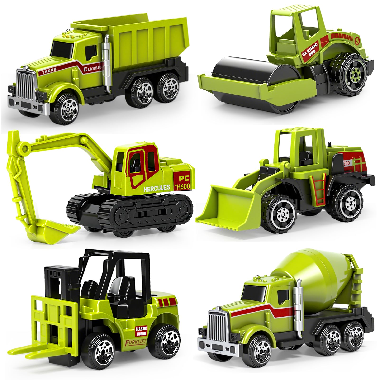 Amazon.co.jp: YongnKids 6個 車おもちゃ 建設車両 おもちゃ はたらく