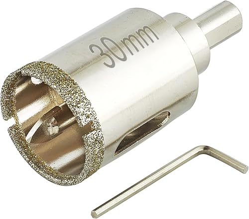 1 3/16 (30mm) Inch Diamond Hole Saw with Pilot Bit, Easy Drilling 1 3/16" Tile Drill Bits for Porcelain Tile, Granite, Ceramic, Marble, Glass, Stones, 1 3/8" Depth of Cut