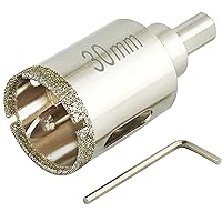 Vista 14 de Sierra perforadora de diamante de 1 3/4 pulgadas con broca piloto, sierra de agujero para azulejos de 1.75 pulgadas con broca central para mármol