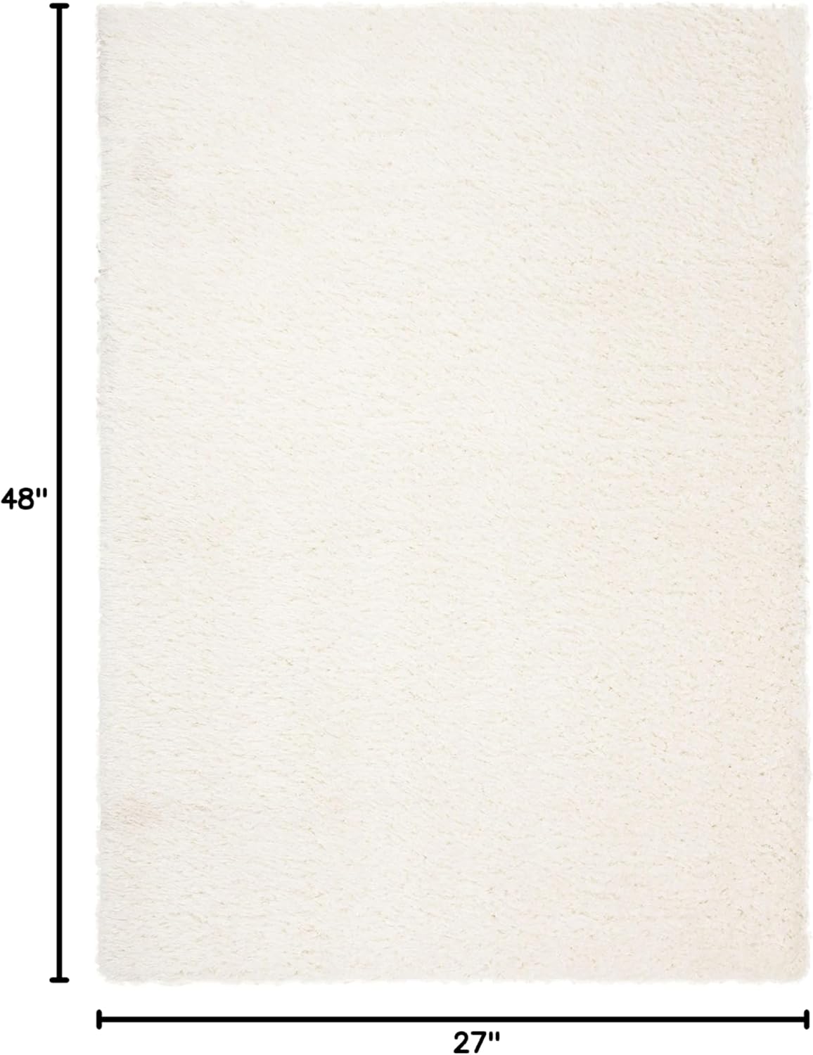 SAFAVIEH Flokati Shag Collection Accent Rug - 2'3" x 4', Ivory, Solid Design, Non-Shedding & Easy Care, 2.75-inch Thick Ideal for High Traffic Areas in Entryway, Living Room, Bedroom (FLK950B)